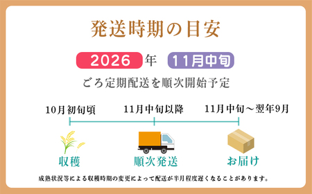 《令和8年産先行受付》【定期便 奇数月6回】 ひのひかり「きりしまのゆめ(無洗米)」6kg(2kg×3袋)×6回 TF0583-P00026