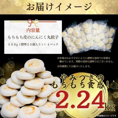 ふるさと納税 木曽岬町 【3ヵ月毎定期便】もちもち皮のにんにく丸餃子(20個)×4袋計2.24kg|簡単おかず冷凍全4回 |  | 03