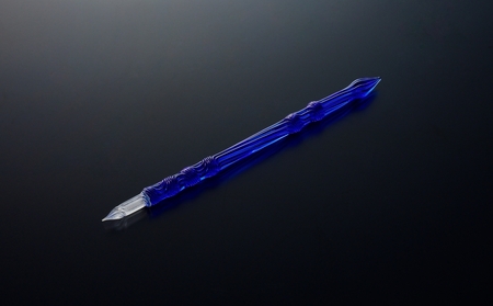 【ガラスペン】ソフトひねり 軸径10mm (カラー：コバルトブルー)