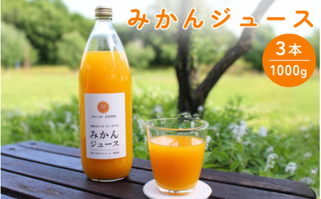 柑橘ジュース　3本セット / ミカンジュース 温州みかん みかんジュース 不知火 果汁100％ ストレート 柑橘 和歌山県 田辺市【ike001-1】