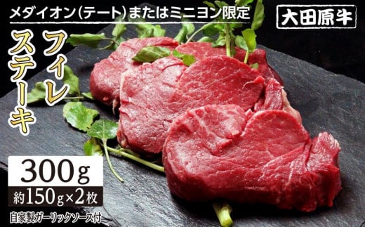 
大田原牛　フィレステーキ【メダイオン（テート）またはミニヨン限定】　２枚セット
