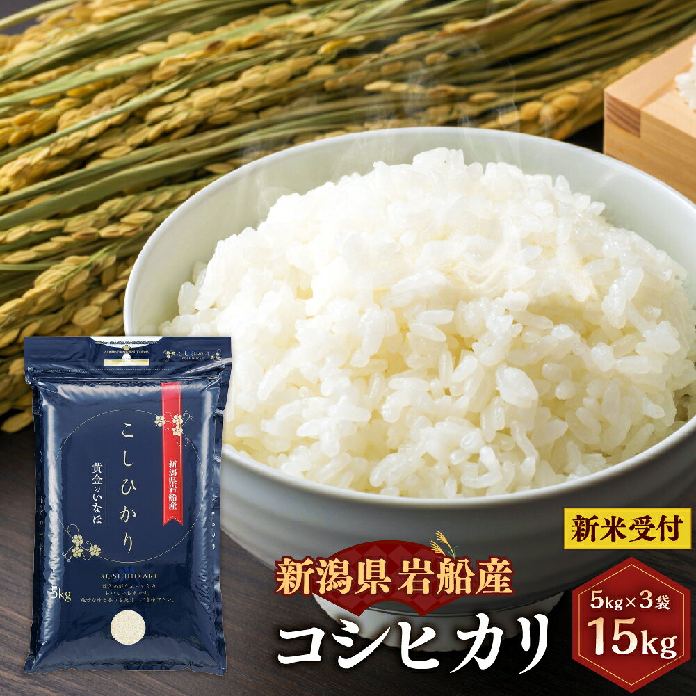 【ふるさと納税】【新米受付・令和8年産米】自然豊かな風土が育んだ新潟県村上市岩船産コシヒカリ15kg（5kg×3袋）米 精米 白米 ご飯 ごはん 新潟県 村上市 NC4023
