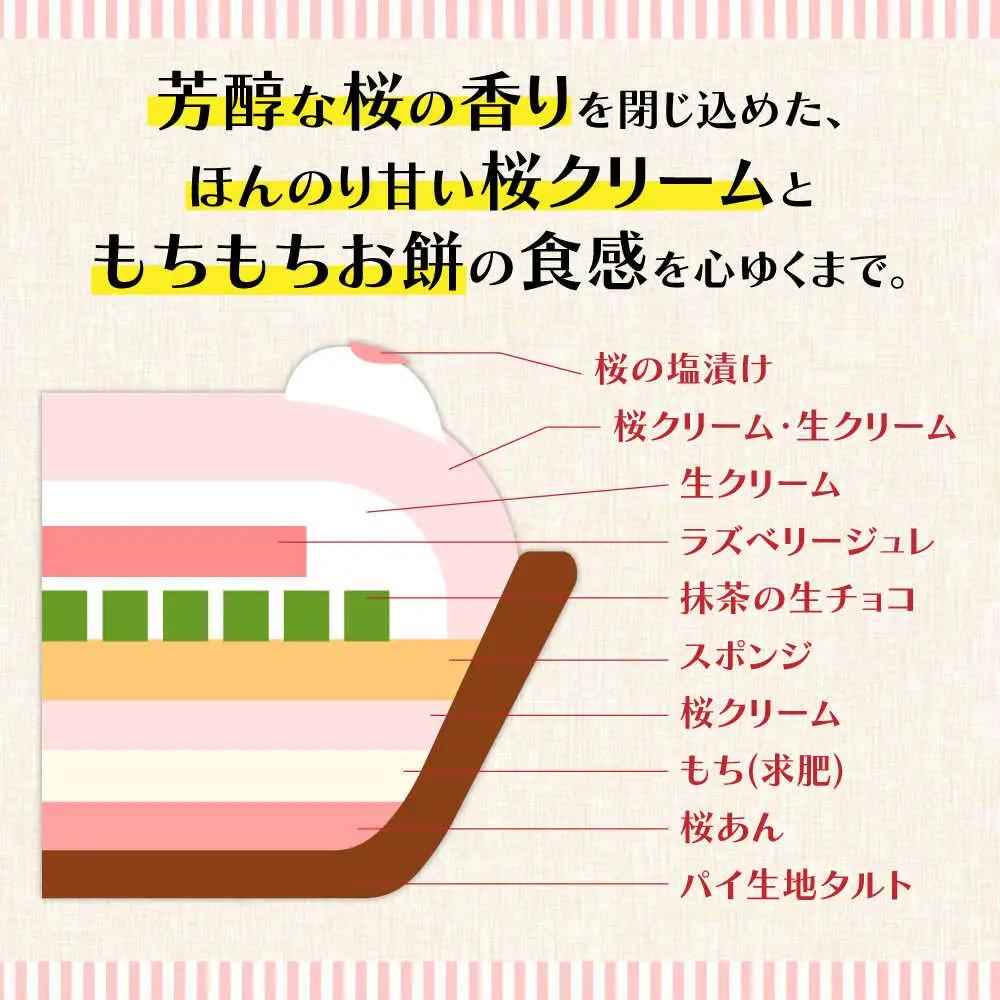 【2027年3月上旬-発送】【天然の桜使用】 春薫る桜のタルト / タルト ケーキ 桜 18cm 南島原市 / アトリエジジ[SAA031]