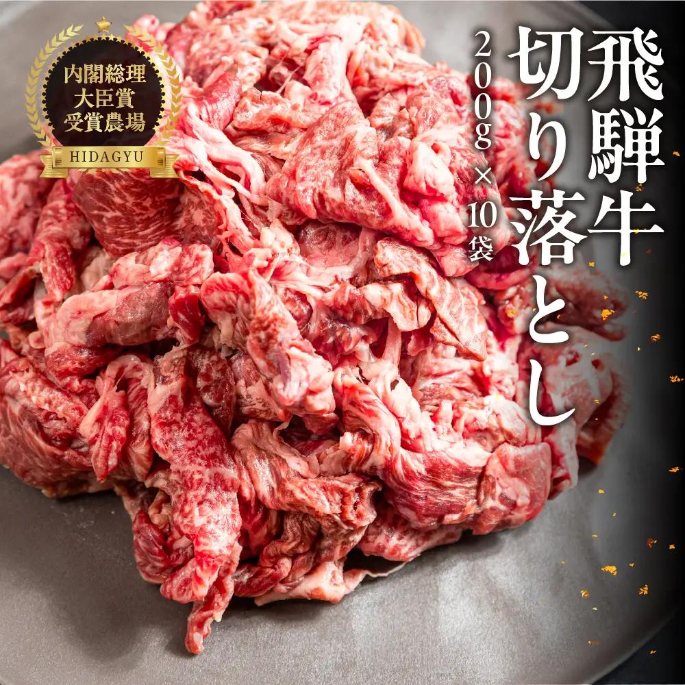 飛騨牛 切り落とし 200g×10袋  計2kg【22-48】