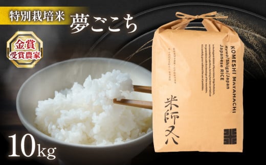 令和6年産 新米 夢ごこち 10kg ( 2024年産 ブランド 米 rice 精米 白米 ご飯 内祝い 十六代目米師又八 謹製 もちもち 国産 送料無料 滋賀県 竜王 ふるさと納税 )