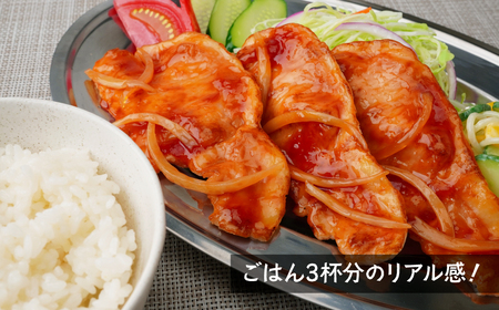 食品サンプル しっかり濃い味生姜焼きランチ (ステンレス皿) | 食品サンプル 生姜焼き 畑中 埼玉県 所沢市