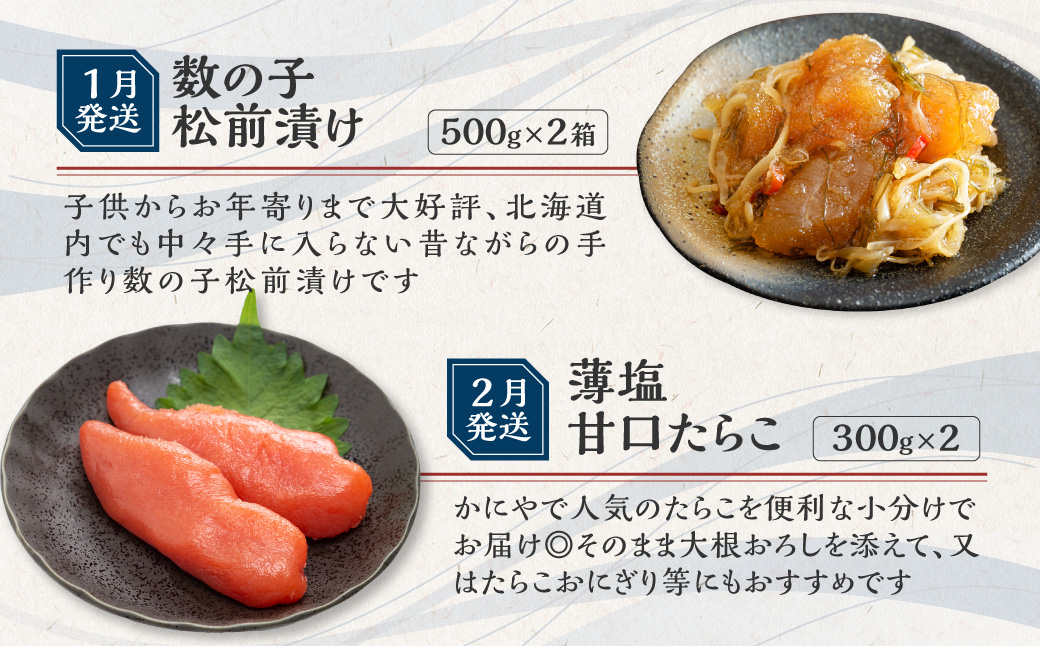 【発送月固定定期便】かにやの人気のプレミア海鮮グルメ定期便 網走自慢をお届け全12回 ABAO125
