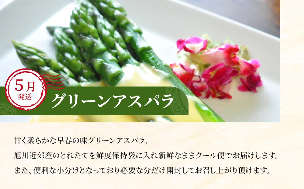 【先行予約】【定期便】旬の極味！『市場厳選』アスパラ・赤肉メロンセット 2回配送_04843
