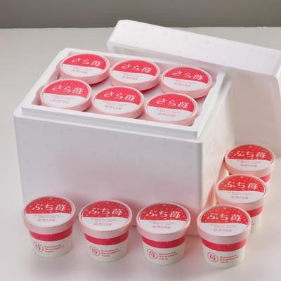 ふるさと納税 宇土市 熊本県宇土産 完熟冷凍いちご「ぷち苺・さら苺」6x6カップ 練乳付き 園村苺園