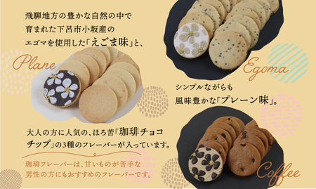 【期間限定 2025年11月～3月発送】クッキー 3種セット（14枚 × 3個）（プレーン・えごま・珈琲チョコチップ）ギフト包装 洋菓子 お菓子 贈答 焼菓子 プレゼント ギフト 贈り物 Cookie