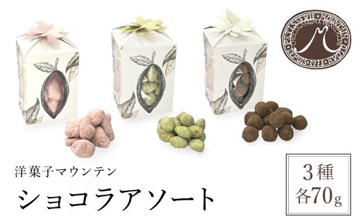 洋菓子マウンテン　ショコラアソート（3種類/フィグルビー・ピスターシュ・ノワゼットショコラ） / スイーツ 洋菓子 チョコレート ショコラ ショコラティエ 人気のショコラ 贅沢 3種 セット 詰合せ 