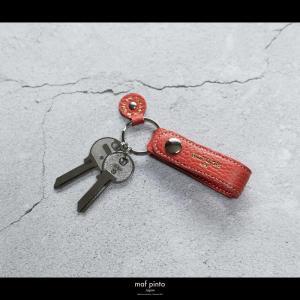maf pinto (マフ ピント)ストラップ キーリング キーホルダー キーケース フレッシュレッド ADRIA LINE レザー 本革 日本製