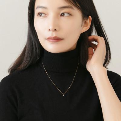 ふるさと納税 大津市 【18金イエローゴールド ダイヤモンドネックレス】0.1ct 優美ある気品 6本たてづめ 45cm |  | 01