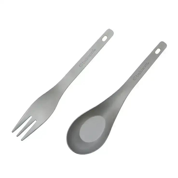 [ベルモント] チタンレンゲフォークセット（ケース付）レンゲ フォーク キャンプ用品 アウトドア用品【010S194】