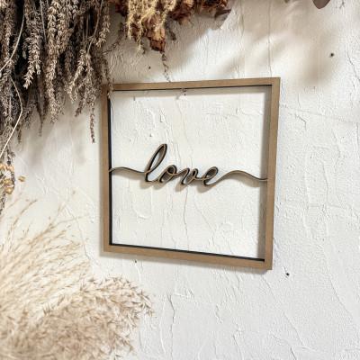 ふるさと納税 入間市 木製ウォールデコレーション|love|壁掛けインテリア co13