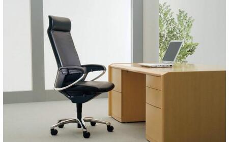 Mfl2_コクヨチェアー　フィロソフィー(ブラック)／本革・フローリング用（Vキャスター）　／在宅ワーク・テレワークにお勧めの椅子