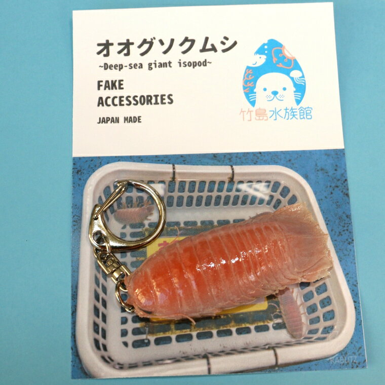 【ふるさと納税】G0727 竹島水族館 オオグソクムシのリアルキーホルダー　竹島水族館　深海生物　オオグソクムシ　キーホルダー