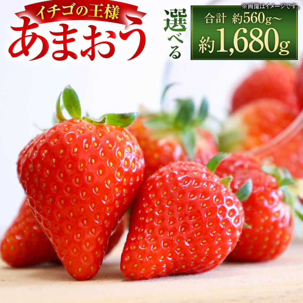 【ふるさと納税】＜選べる容量＞福岡県産 あまおう 約280g×2～6パック 合計約560g～約1.68kg【2026年1月上旬～4月上旬発送予定】いちご イチゴ 苺 あまおう フルーツ 果物 福岡県産 九州産 国産 冷蔵配送 福岡県 太宰府市 送料無料