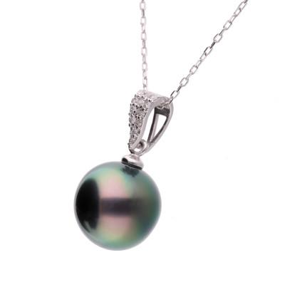 ふるさと納税 神戸市 【星涼し】黒蝶真珠(タヒチパール) ダイヤモンド PT900 プラチナ ペンダントトップ |  | 01