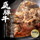 【ふるさと納税】飛騨牛 切落とし 600g（約150g×4パック） 冷凍真空パック | 肉 お肉 すき焼き すきやき しゃぶしゃぶ 黒毛和牛 和牛 個包装 小分け 牛肉 ギフト お取り寄せ [S831]