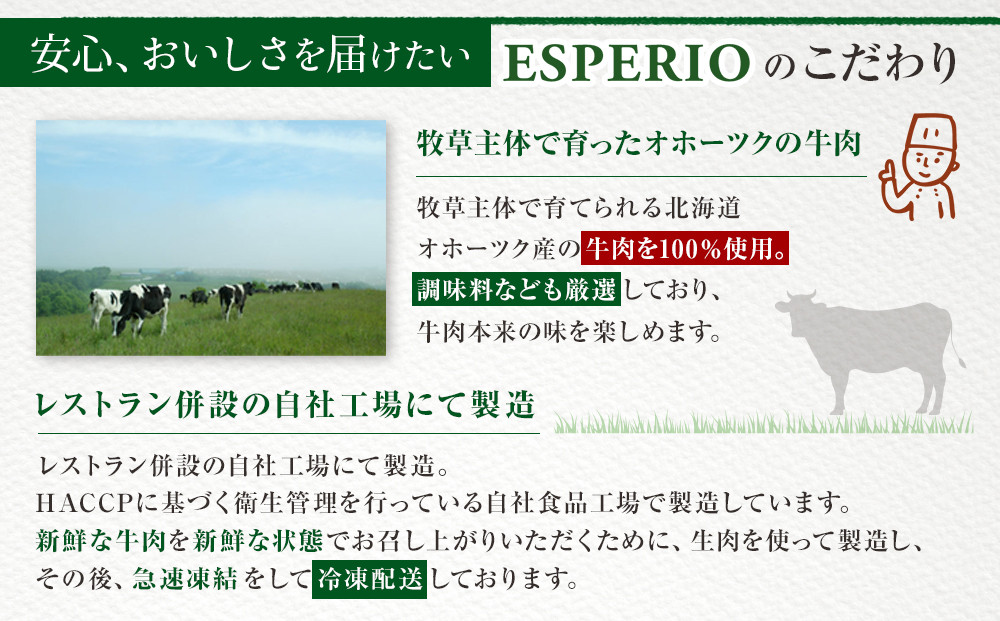 【2024年12月発送開始】レストランで人気の北海道牛肉100％ハンバーグ12個セット（2種のソース付）_03451