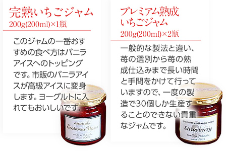 プレミアム熟成・完熟いちごジャムセット（200ml×3瓶）　BJ01