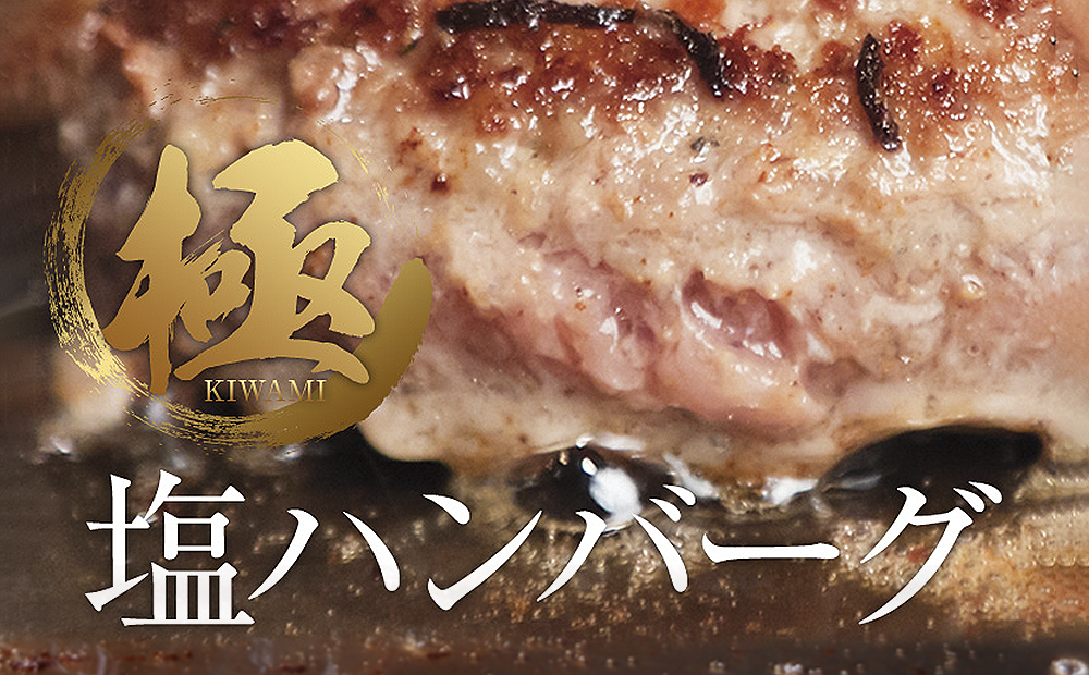 【極・塩ハンバーグ】6個セット　前沢牛100％使用　訳あり_イメージ2