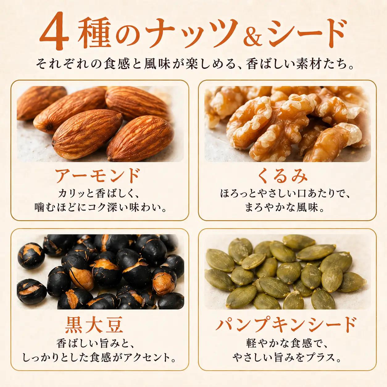 6種類のナッツ＆フルーツ　5袋セット No.336
