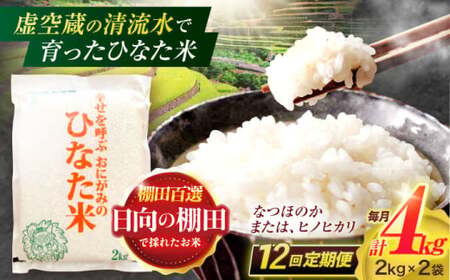 【12回定期便】米 ひなた米 4kg(2kg×2袋)[OCM016]