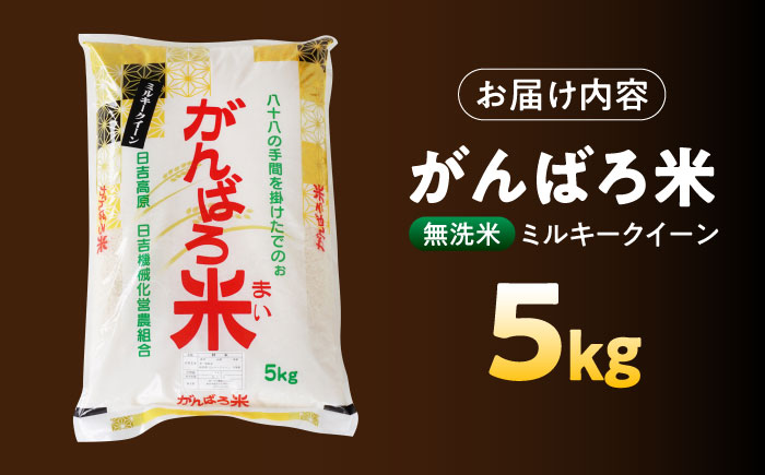 ＼お申込みは12月31日まで！／ 令和7年産 無洗米 岐阜県産 ミルキークイーン 5kg がんばろ米 瑞浪市 / 農事組合法人日吉機械営農組合 [AZBW006]