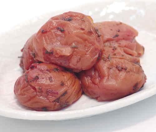 しそかつお梅干し つぶれ梅（はちみつ入り）［ご家庭用］500g《紀州南高梅》［MS173］