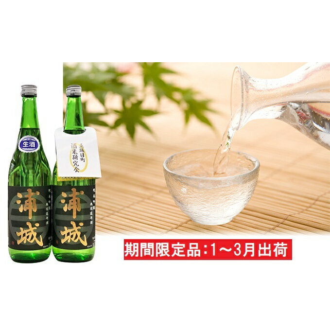【ふるさと納税】無濾過本生原酒「浦城」720ml×2本 純米吟醸 お酒 純米吟醸酒 期間限定 純米吟醸無濾過 日本酒 　お届け：2026年1月6日～2026年3月31日