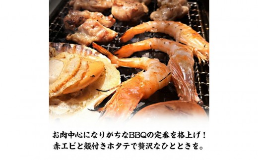 海鮮 バーベキュー セット 殻付き ほたて 赤エビ 2種20品 BBQセット