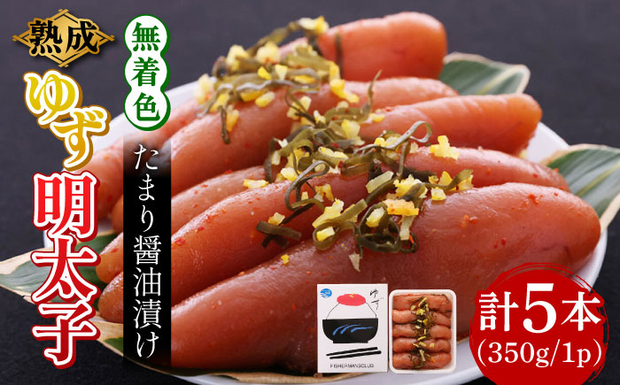 
熟成 たまり醤油漬け 無着色 ゆず明太子 5本入り(350g)《築上町》【有限会社フィッシャーマンズクラブ】 明太子 めんたい [ABCU013] 16000円

