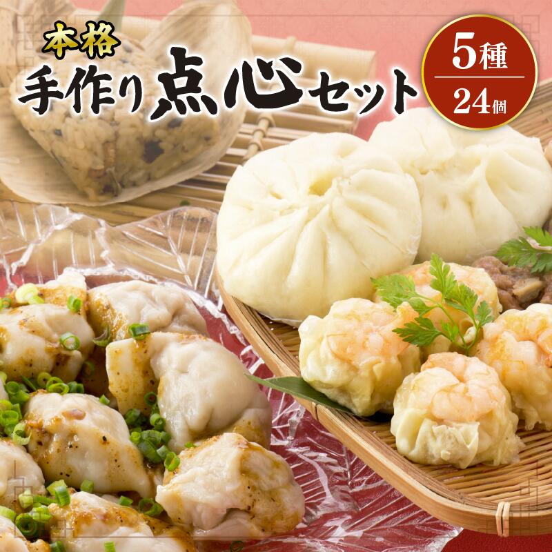 【ふるさと納税】 中華 本格 点心 5種 計 24個 詰合せ 肉まん 焼売 水餃子 ちまき シュウマイ ぎょうざ 海老 えび 豚肉 角煮 中華料理 手作り 惣菜 セット 点心セット こだわり 本場 手包み 晩ごはん 夕食 夕飯 おかず もちもち 皮 豚肉 石川県 羽咋 能登 災害支援