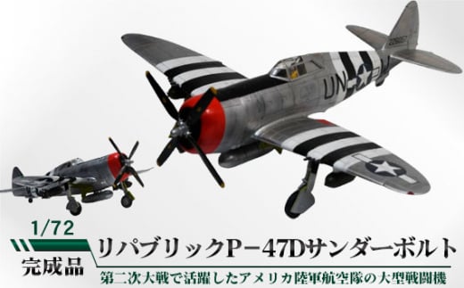 リパブリックP－47Dサンダーボルト　1/72 ／ 模型 完成品 柏木崇男 茨城県 No.781