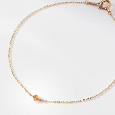 ふるさと納税 大津市 【K10 シトリンブレスレット】11月誕生石 毎日輝く 天然石ジュエリー 10金 イエローゴールド |  | 02