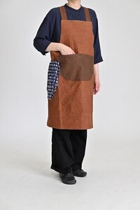 徳應謹製　柿渋染エプロン 手づくりエプロン 柿渋 三重県 多気町 TKO-02