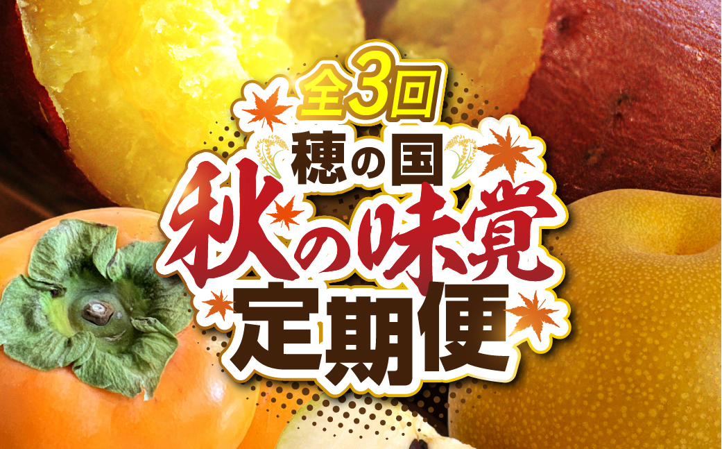 
                  穂の国 秋の味覚 定期便 全3回 梨 柿 焼き芋 和梨 なし 次郎柿 サツマイモ さつまいも 冷凍 簡単調理 旬 フルーツ 先行予約
                