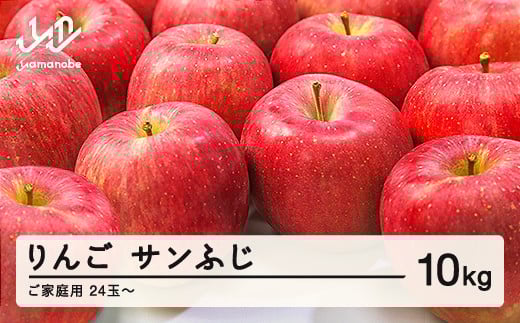 【先行予約】りんご サンふじ ご家庭用 約10kg(24~50玉)  2025年産 山形県産 甘い シャキシャキ 食感 リンゴ 林檎 フルーツ 果物 果樹 ※沖縄・離島への配送不可 tf-risfm10