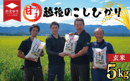 玄米 新米 5kg 令和7年産 コシヒカリ 新潟 toushin030