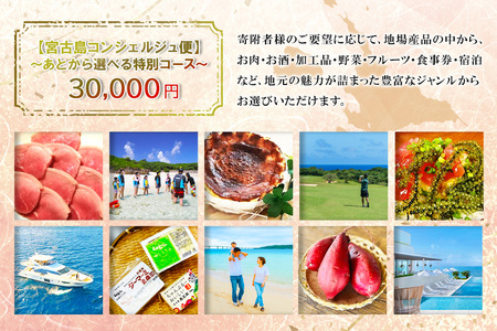 CW33 宮古島コンシェルジュ便 〜あとから選べる特別コース〜（3万円分）