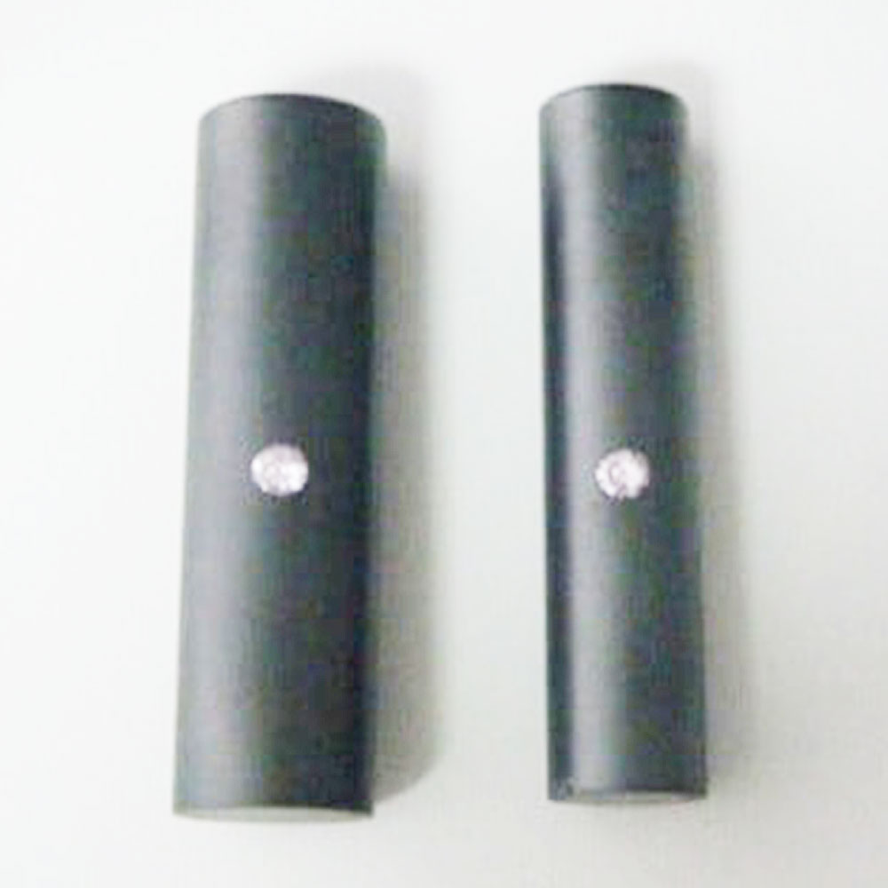 【ふるさと納税】カラーストーン付きシャインブラストブラックチタン印鑑2本セット 雑貨 日用品