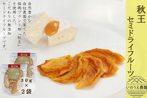 福岡ブランド柿！秋王セミドライフルーツ2個セット[F4453]