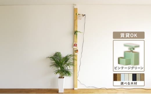 [№5258-7781]LABRICO柱セット　アジャスター：ヴィンテージグリーン×ナチュラルホワイト