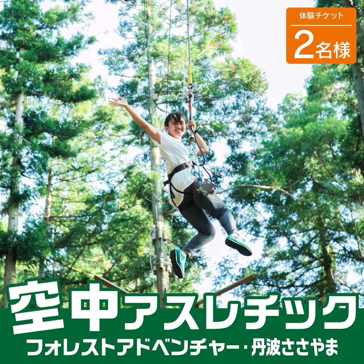 【ふるさと納税】森の空中散歩！フォレストアドベンチャー・丹波ささやま　体験チケット