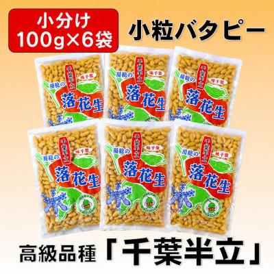 ふるさと納税 大網白里市 千葉県産落花生「小粒バターピー」6袋セット(総容量600g【100g×6袋】)