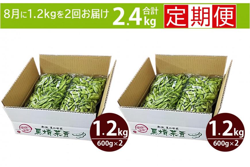 【２回お届け 定期便】 ＧＩ登録 くろさき茶豆1.2kg×２回  2024年8月発送