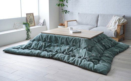 軽くてあったか ハピネスコタツ掛布団 200cm×200cm GN（グリーン） こたつ掛布団 こたつ布団 こたつ コタツ 炬燵 福岡県 柳川市