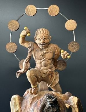 赤井彫刻工房　雷神像｜ac00006 塩竈市 塩釜 (有)赤井商店 赤井彫刻工房